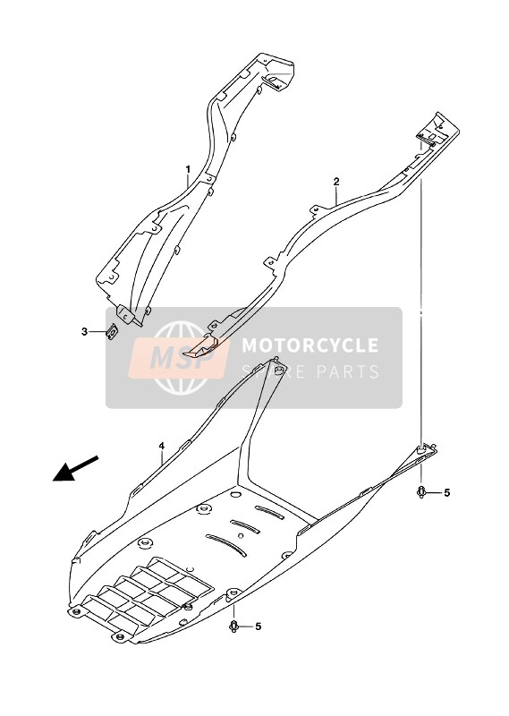 Suzuki UH200A BURGMAN 2018 Escudo de pierna lateral para un 2018 Suzuki UH200A BURGMAN